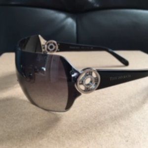 Tiffany & Co. Swarovski Crystal Logo Black Shield